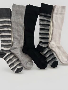 Tommie Copper 5 pack SnugStay WOTC Compression Socks Basic stripe, Large NWT.